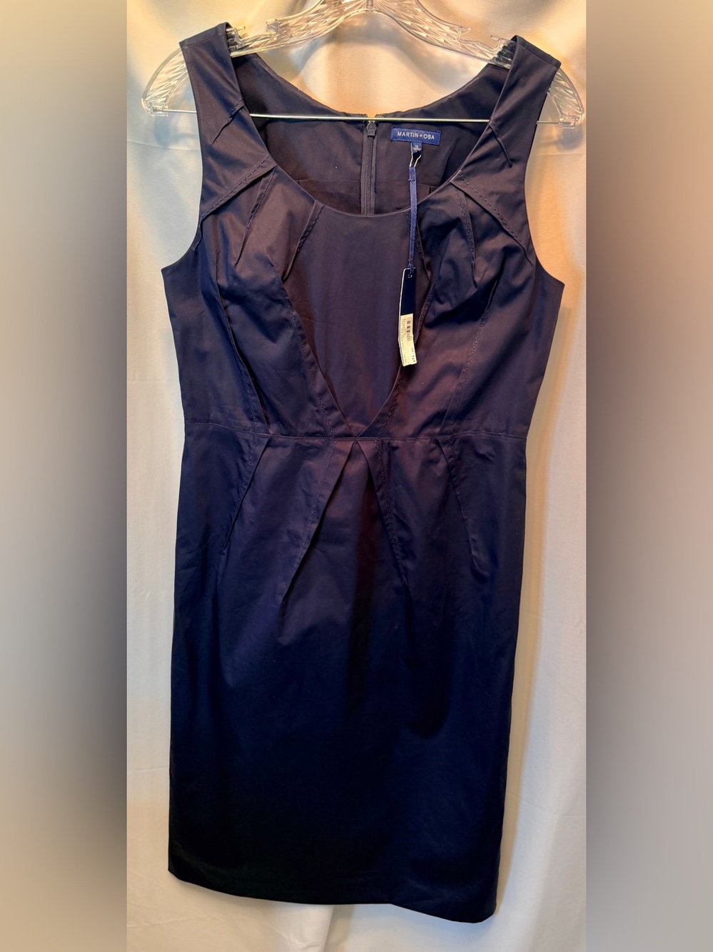 NWT Martin + Osa Women's Size 10 Navy Blue Sleeveless Dress Lined Deadstock